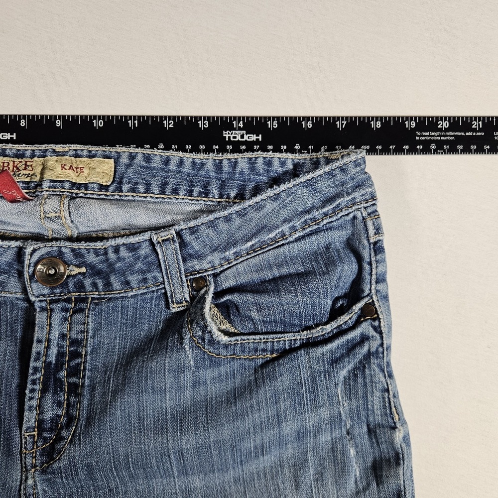 BKE Jeans Womens 34 x 31.5 Kate Light Wash Stretch Bootcut Denim Distressed - Picture 7 of 13